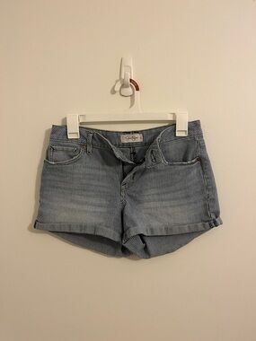 Jessica Simpson Blue and White Striped Denim Shorts